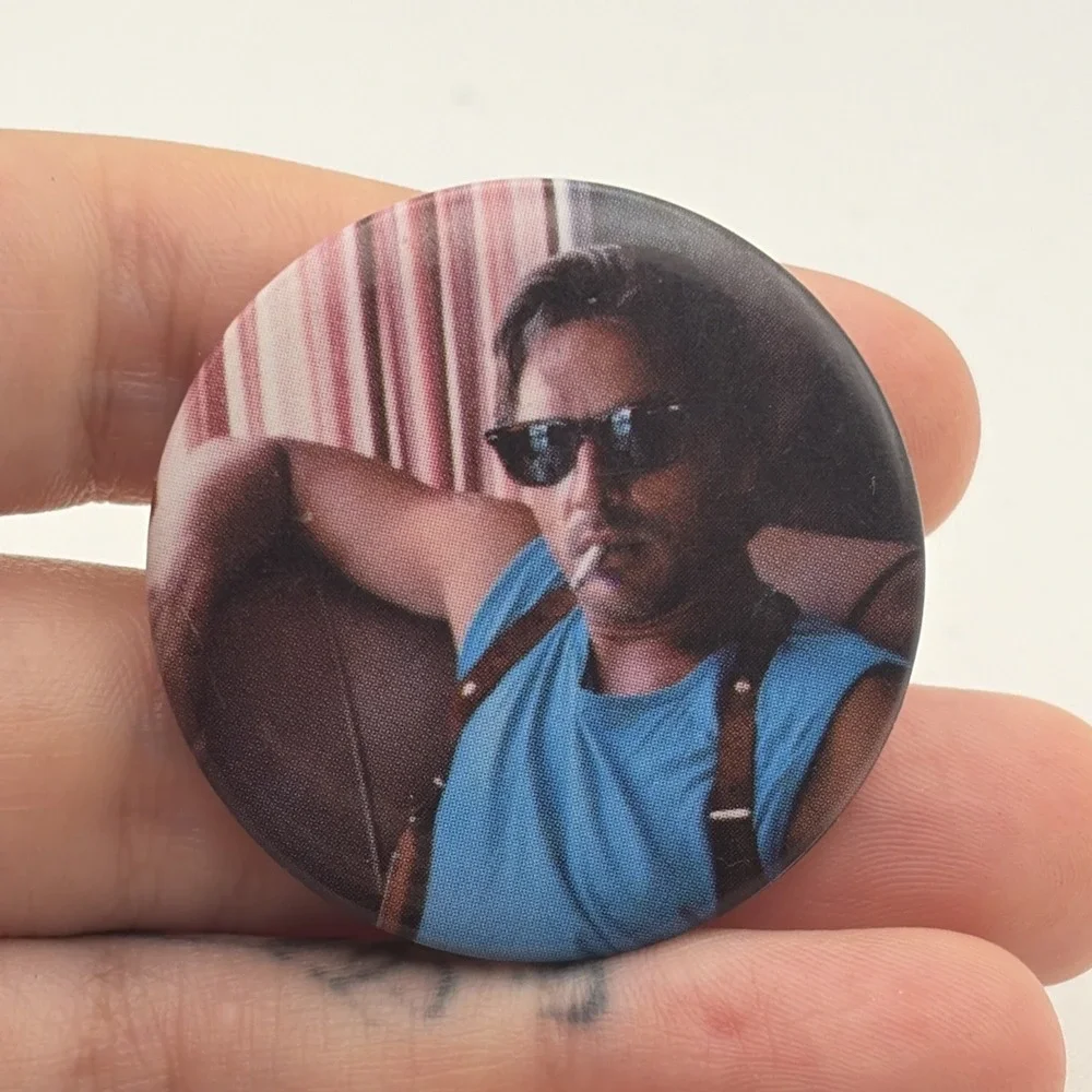 Vintage Miami Vice Sonny Crockett Don Johnson Button Pin